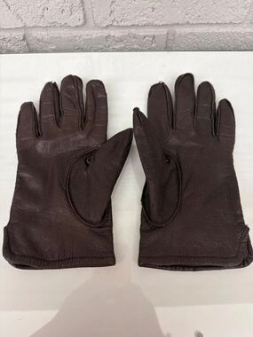 Vintage Fownes Men’s Dark Brown Leather Gloves Size L